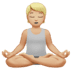 🧘🏼 person in lotus position: medium-light skin tone display on Apple